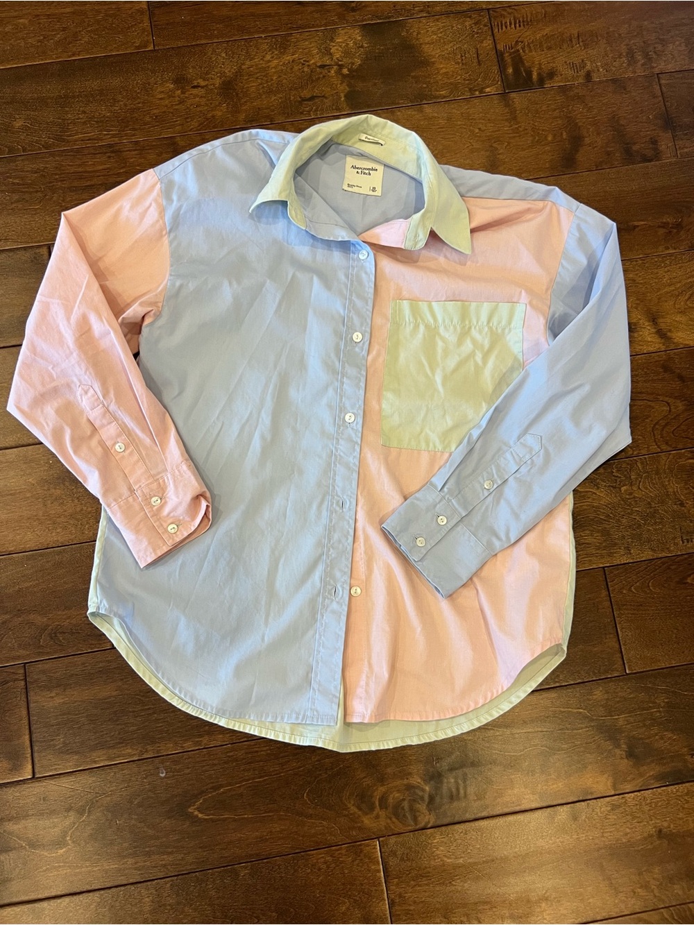 Colorblock Button down dress shirt - oversized.